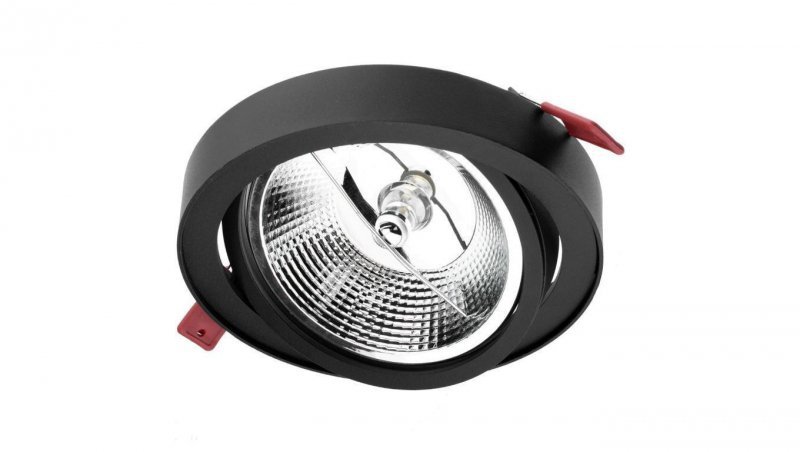 Oprawa Podtynkowa Ruchoma GU10 AR111 14cm Okrągła Czarna CARPI LUMILED