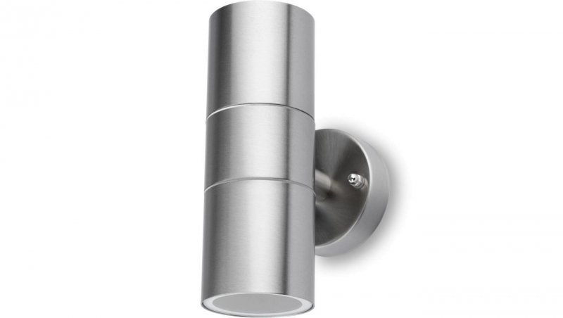 Kinkiet Ogrodowy Lampa Ścienna Elewacyjna góra dół LED GU10 IP44 ZINNIA INOX Lumiled