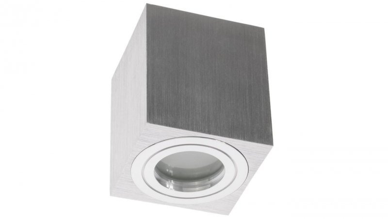 Oprawa Natynkowa HALOGENOWA Wodoodporna Aluminiowa SPOT TUBA 95mm IP44 Chrom AQUARIUS SQUARE Kobi