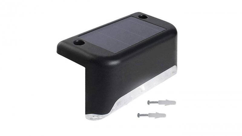 Solarna lampa schodowa tarasowa LED Maclean IP44, 4000K, Ni-MH 100 mAh, 80x45x45mm, czuj. zmierzchu MCE319