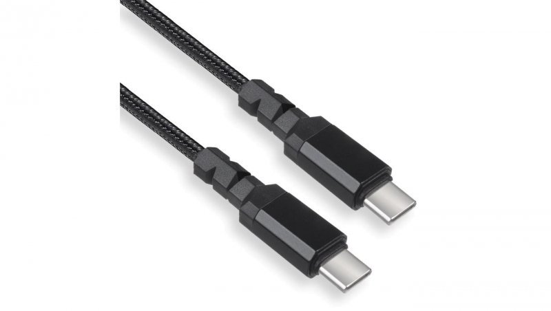 Kabel 2 x USB-C 15W Maclean, wspierający QC 3.0, przesył danych, 3A, , czarny, dł. 1m, MCE493