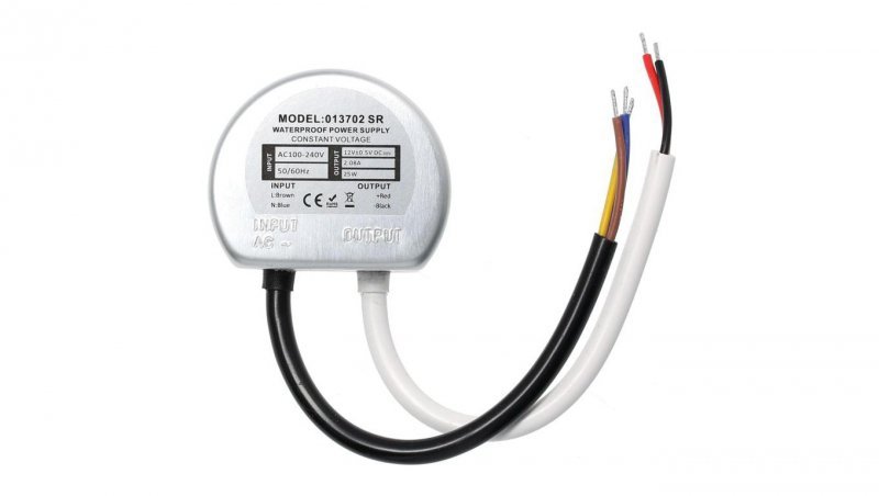 Zasilacz hermetyczny IP67 Eco do puszki instalacyjnej 12V 2,08A 25W do oświetlenia LED wodoodporny Basic