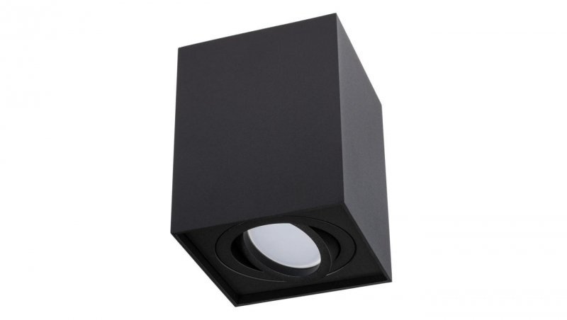 Oprawa Natynkowa HALOGENOWA Spot Tuba Ruchoma AMAT-L GU10 Kwadratowa Czarna 115mm LUMILED