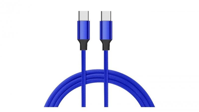 Kabel USB typ C - typ C niebieski 2A 1,5m VA0037 VAYOX