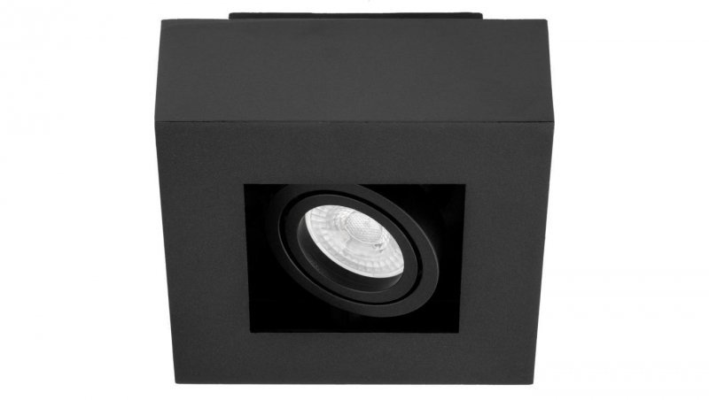 Oprawa Natynkowa Ruchoma SPOT GU10 Kwadrat Czarna AURI LUMILED
