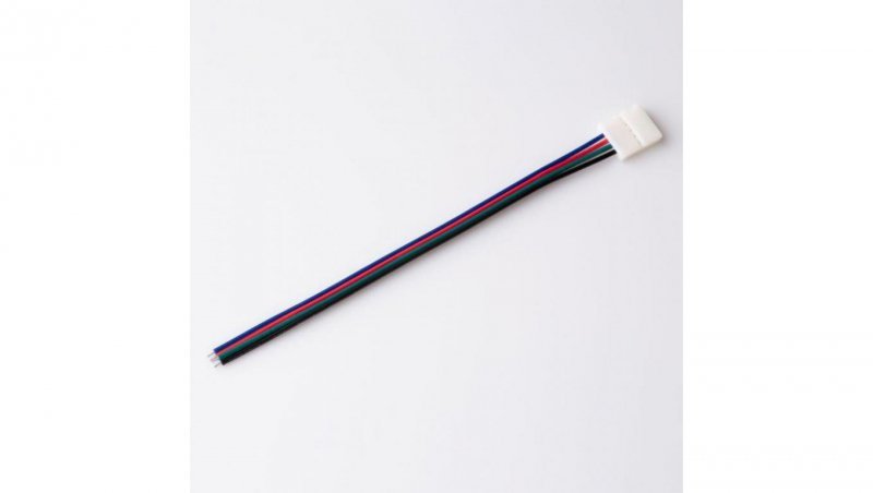 Złączka LED RGB 10mm jednostronna z przewodem