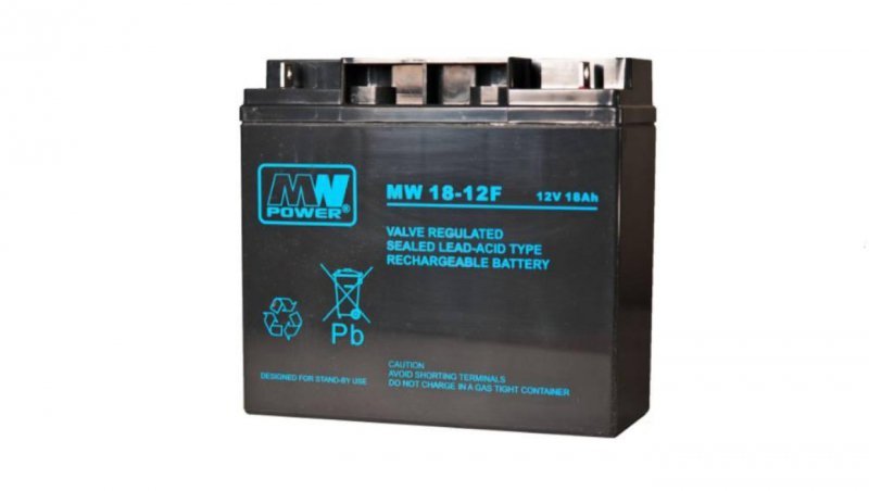 MW 18-12 Akumulator AGM 12V 18Ah 181x77x167 (T13) MW Power