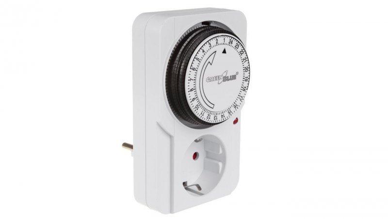 Włącznik czasowy - timer mechaniczny GreenBlue, 48 programów, max. obciążenie 16A, IP20, GB360 F