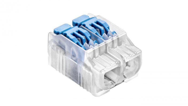 IDEALNA Szybkozłączka z dźwignią 2x 0,2-4mm2 uniwersalna bezhalogenowa (na drut / na linkę) 450V/32A SIMET 10szt.