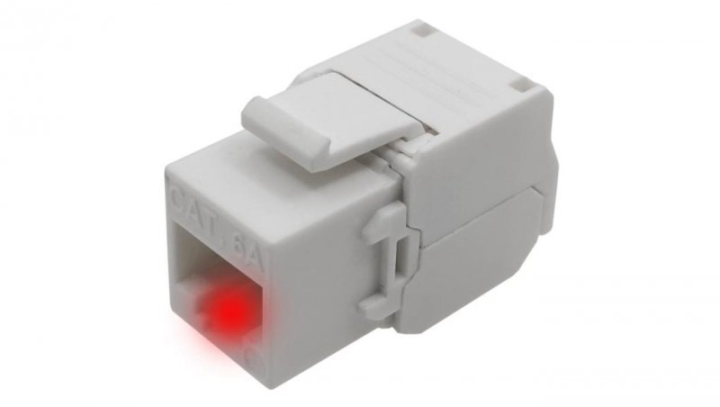 Moduł keystone z wbudowaną identyfikacją LED RJ45 UTP kat.6A nieekranowany beznarzędziowy WireArte