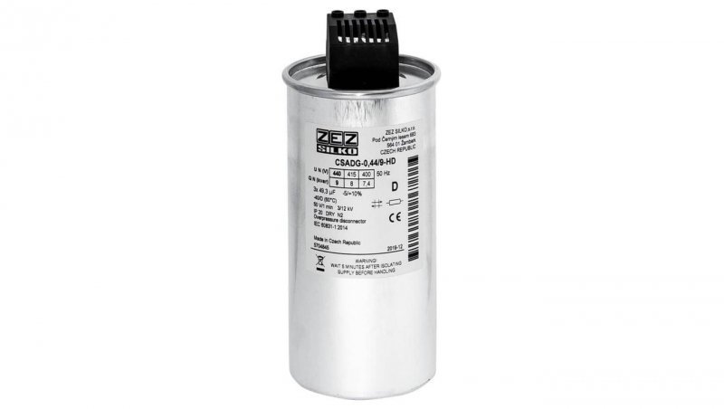 Kondensator 9kvar 440V Cn=3x49,32µF In=3x11,82A