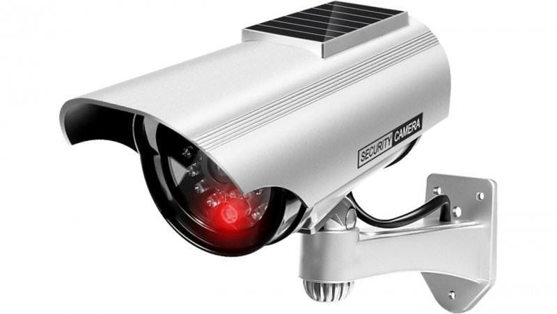 Atrapa kamery tubowej solarna biała AT-1SB-W