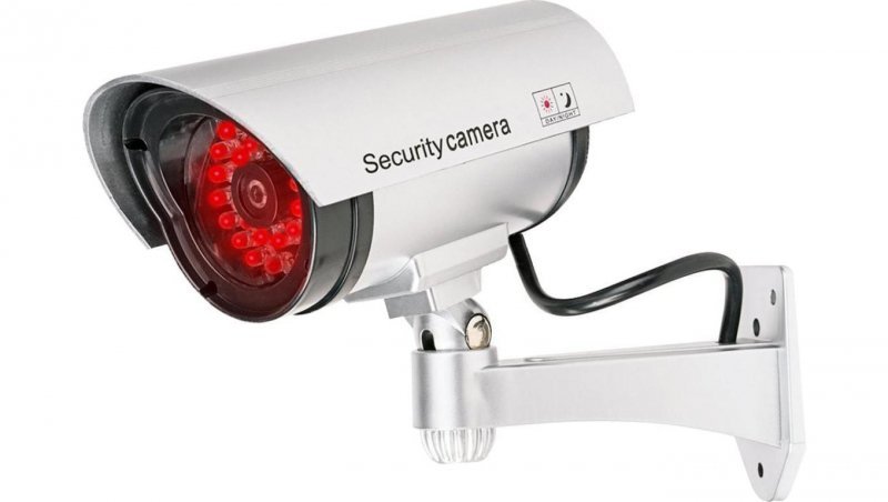 Atrapa kamery tubowej srebrna 30LED AT-2B-S