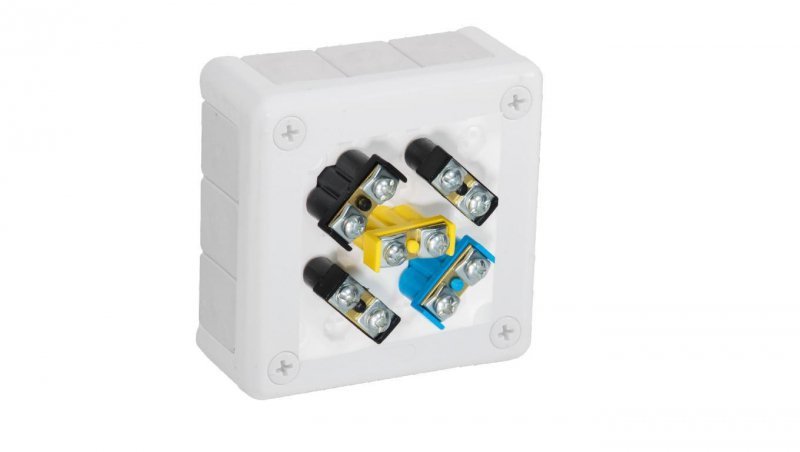 Puszka natynkowa z zaciskami 12 wlotów VIPLAST VP-41 BIAŁA IP55 98x98x42mm 041-51