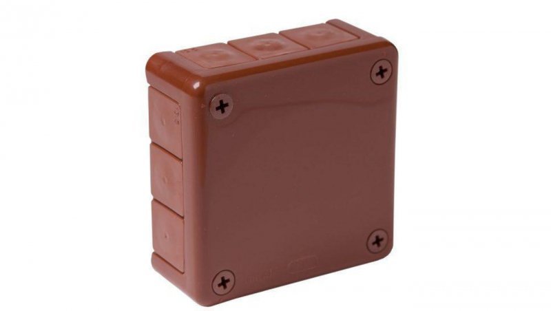 Puszka natynkowa pusta 12 wlotów VIPLAST VP-41 BRĄZOWA IP55 98x98x42mm 041-02