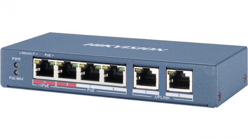 SWITCH PoE DS-3E0106HP-E 6-PORTOWY Hikvision
