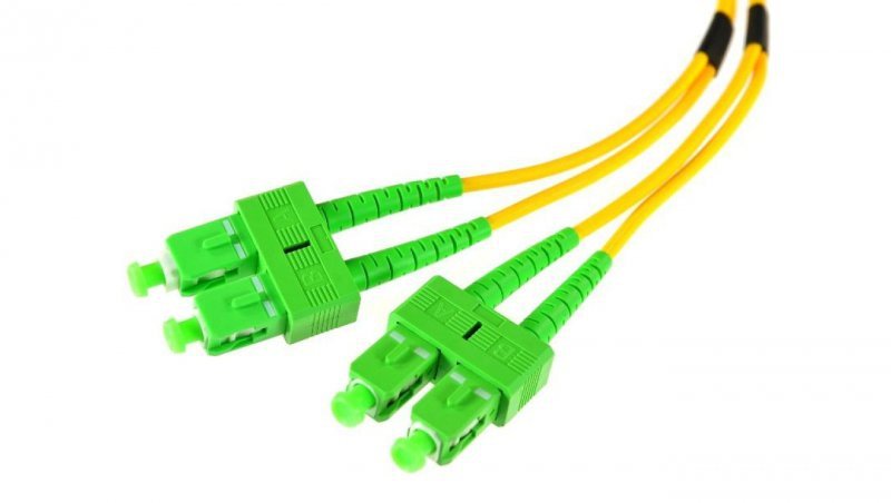 PATCHCORD ŚWIATŁOWODOWY SM 2M DUPLEX 9/125, SC/APC-SC/APC 3MM