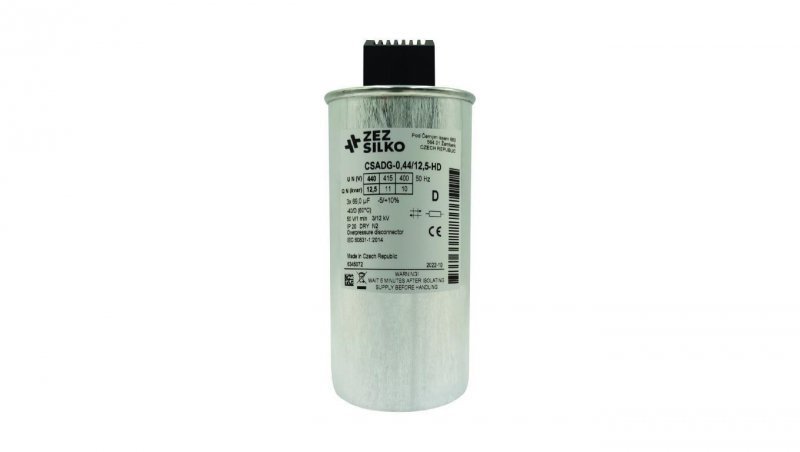 Kondensator 12,5kvar 440V Cn=3x68,51µF In=3x16,42A