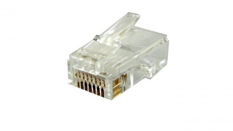 Wtyk modularny 8P8C RJ45 okrągły drut op/100