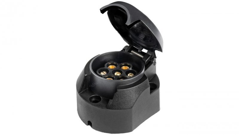 Gniazdo przyczepowe 7-pin 12/24V plastik na kabel