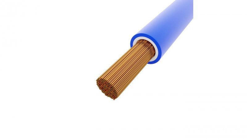 Przewód 1,5mm2 niebieski H07V-K 100m Linka sterownicza BiTOne 450/750V 5012