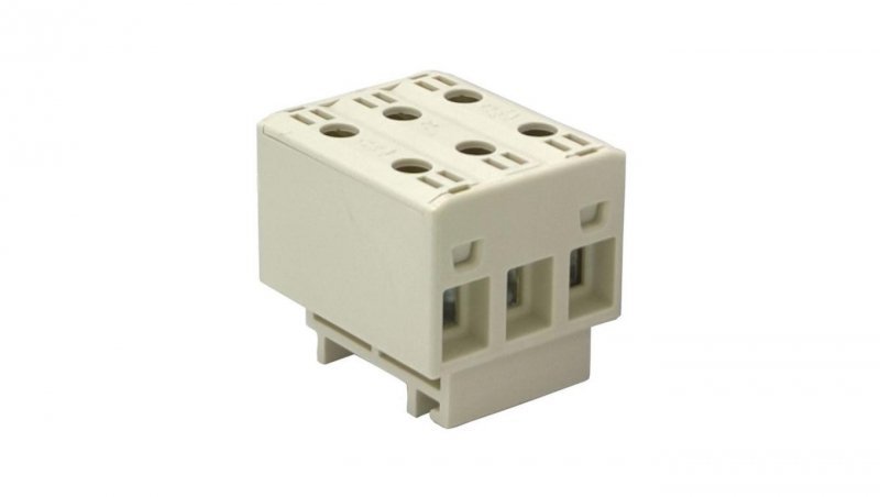 Złączka szynowa uniwersalna ETB 16/1x3 (L1,L2,L3) Al/Cu elektryczna śrubowa 6 otworów do kabli Elektro Becov