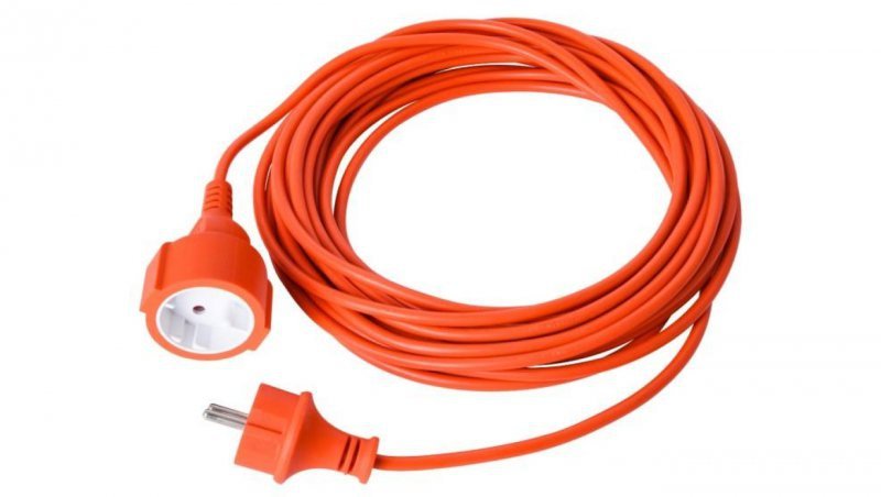 Przedłużacz uniwersalny pomarańczowy 20m 2x1mm2