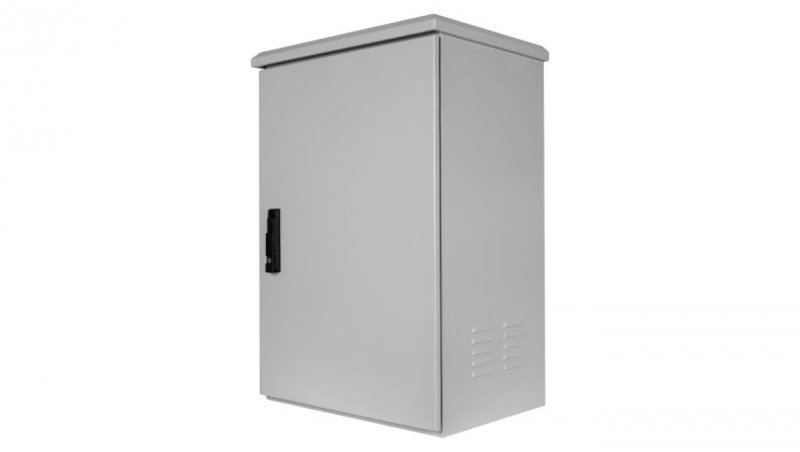 Szafa wisząca RACK 19 15U 430mm zewnętrzna hermetyczna drzwi pełne z zamkiem szara IP55 NEKU