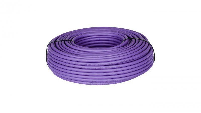 Kabel FTP kat.6A U/FTP 4x2x0,56 Dca fioletowy LSOH NEKU 50m