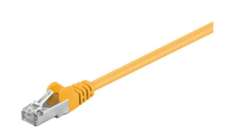 CAT 5e Kabel łączący, F/UTP, Żółty - Długość kabla 2 m