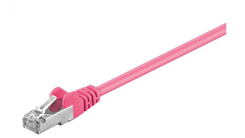 CAT 5e Kabel łączący, SF/UTP, Purpurowy - Długość kabla 1 m