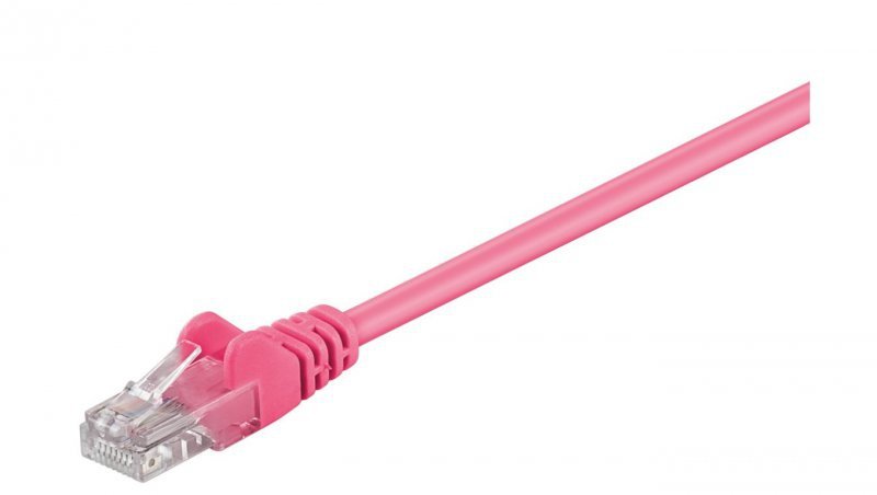CAT 5e Kabel łączący, U/UTP, Purpurowy - Długość kabla 5 m