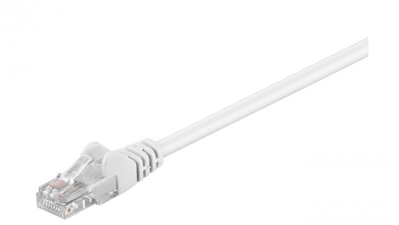 CAT 5e Kabel łączący, U/UTP, biały - Długość kabla 2 m