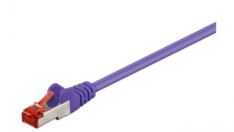 CAT 6 Kabel łączący, S/FTP (PiMF), Fioletowy - Długość kabla 10 m