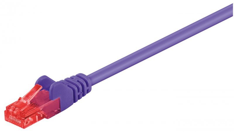 CAT 6Kabel łączący, U/UTP, Fioletowy - Długość kabla 2 m