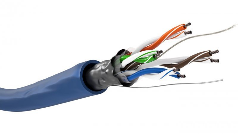 CAT 5e kabel sieciowy, F/UTP - Wersja kolorystyczna Niebieski