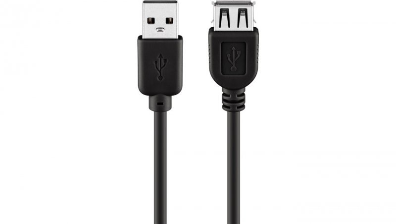 Przedłużacz USB 2.0 Hi-Speed, Czarny - Długość kabla 5 m