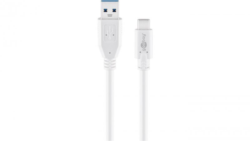 Kabel USB-C™ na USB-A 3.0, biały - Długość kabla 0.5 m
