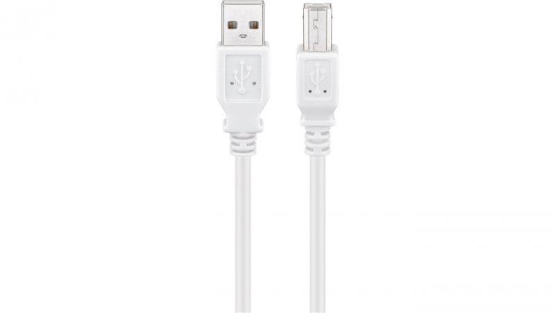 Kabel USB 2.0 Hi-Speed, Biały - Długość kabla 1 m