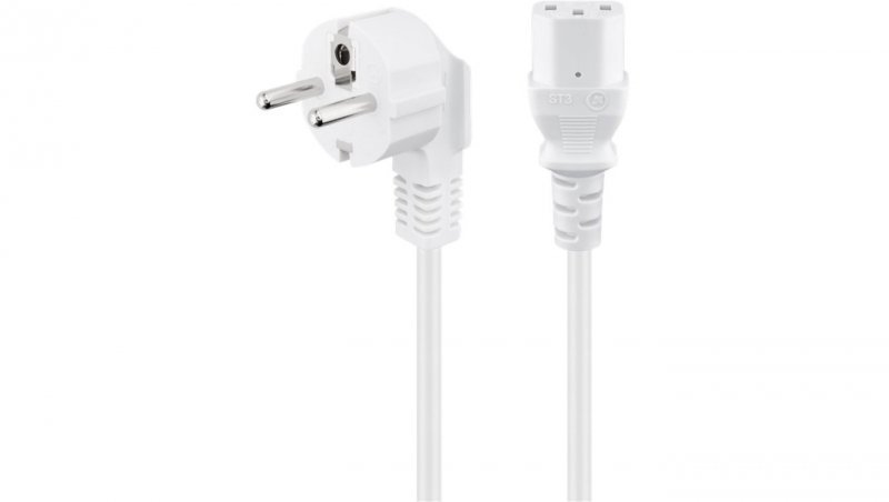 Kabel przyłączeniowy kątowy do urządzeń chłodniczych, 5 m, biały - Długość kabla 5 m