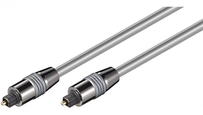 Toslink kabel 6mm z metalowych złączy - Długość kabla 1.5 m