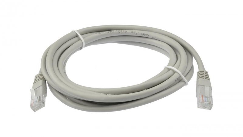 Patchcord UTP kat.6 kabel sieciowy LAN 2x RJ45 linka szary 20m