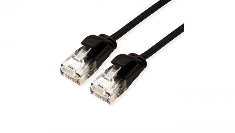 ROLINE UTP Data Center Patch Cord Cat.6A (Class EA), LSOH, bardzo cienki, czarny, 3 m