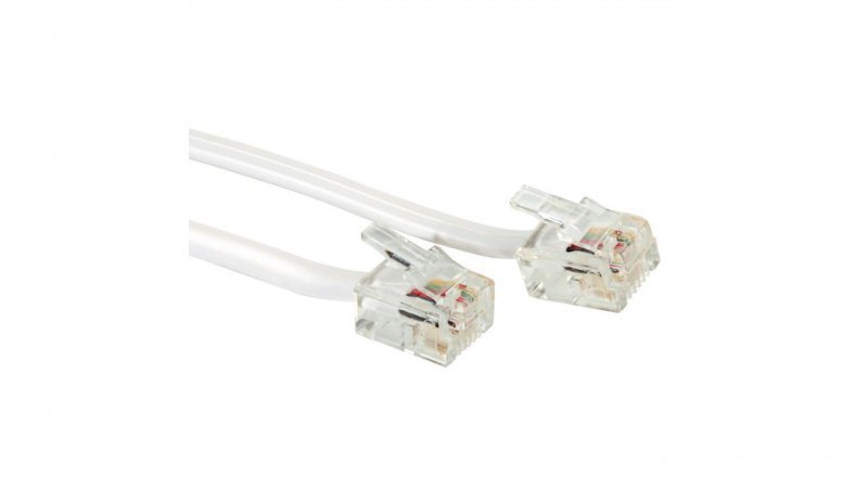 Płaski kabel RJ12 6P4C, szary, 15 m