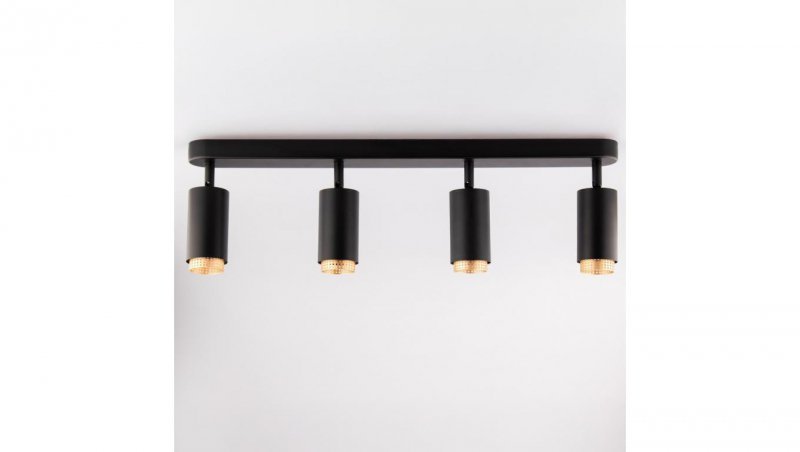Lampa Sufitowa Reflektor 4x GU10 ELIGIS Czarny LUMILED