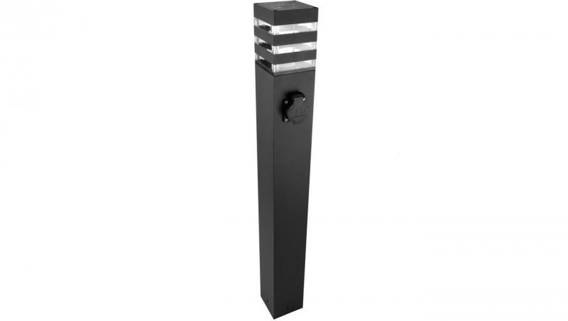 Lampa Ogrodowa Słupek Zewnętrzny Stojący E27 LED z Gniazdem TAXUS 2 80cm LUMILED