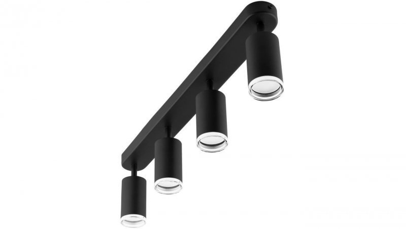 Lampa Sufitowa Reflektor LED Spot 4x GU10 IP44 ADERO Czarna Lumiled