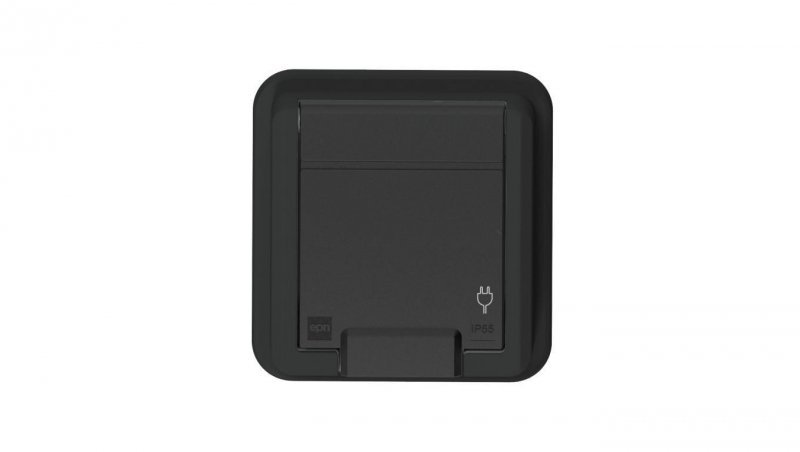 AQUANT 2K gniazdo podtynkowe pojedyncze z uziemieniem 2P+Z antracyt 5041-77