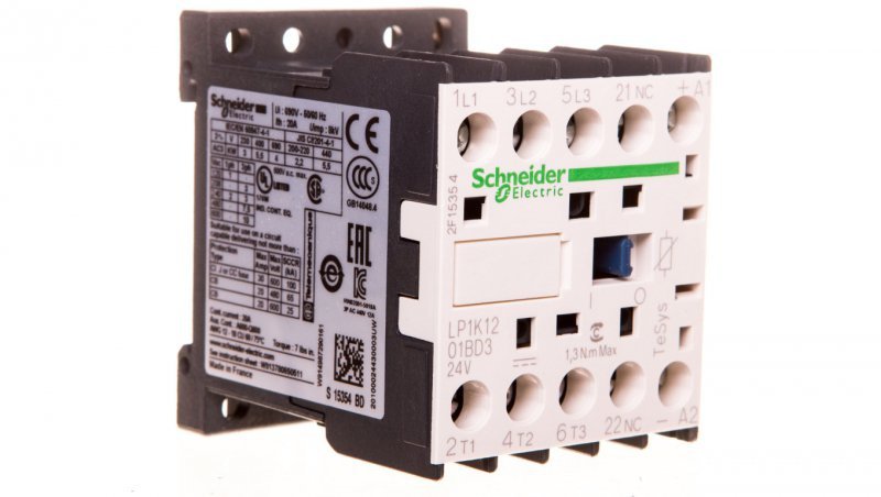 Stycznik 12A 3P 24V DC 0Z 1R LP1K1201BD3