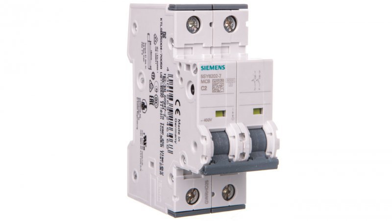 Wyłącznik nadprądowy 2P C 2A 6kA AC 5SY6202-7